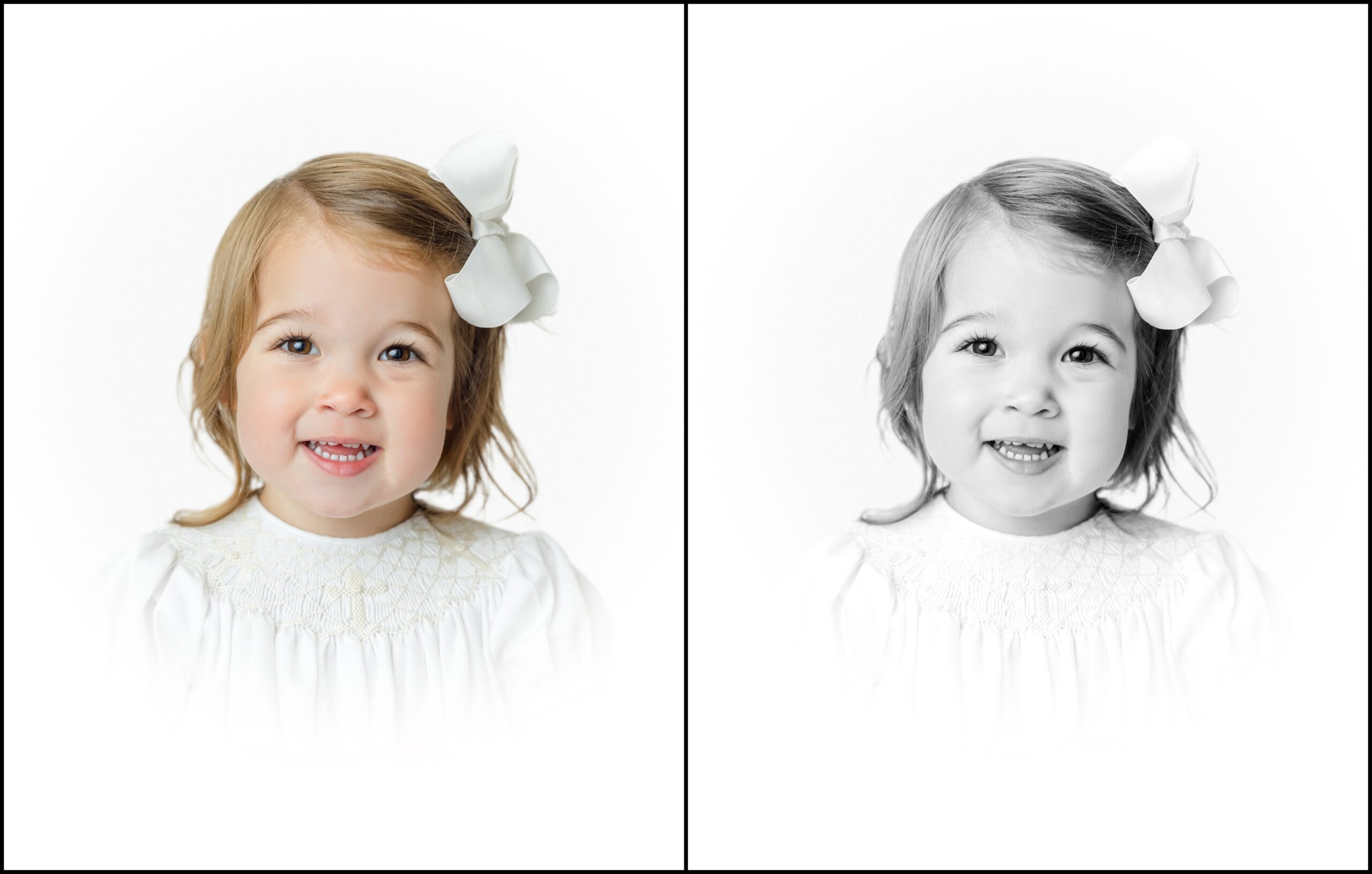 Heirloom portrait of a two year old girl